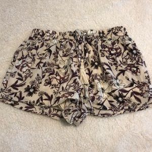 Purple flowy shorts